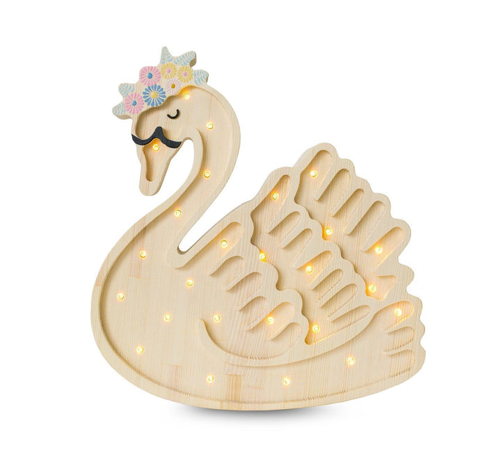 Little Lights-LL050-000-Swan Lamp-Wood-Original-Rela-X JP
