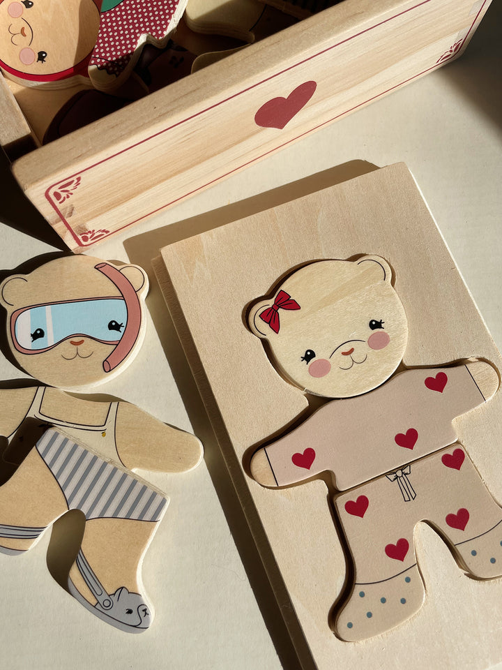 Wooden Teddy Dress-Up Puzzle