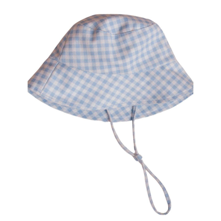 Ina Swim-Hat-006194-Azure and Apricot Gingham Collection - Vali Bucket Hat-Azure Gingham-XS-Rela-X JP