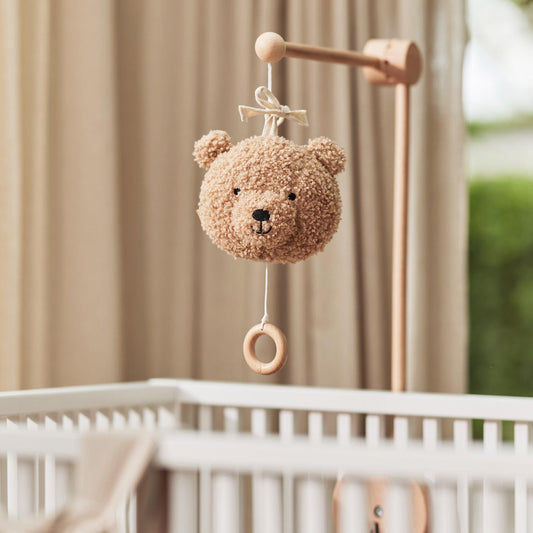 Jollein-043-001-67005-Musical Hanger Teddy Bear-Biscuit-Rela-X JP