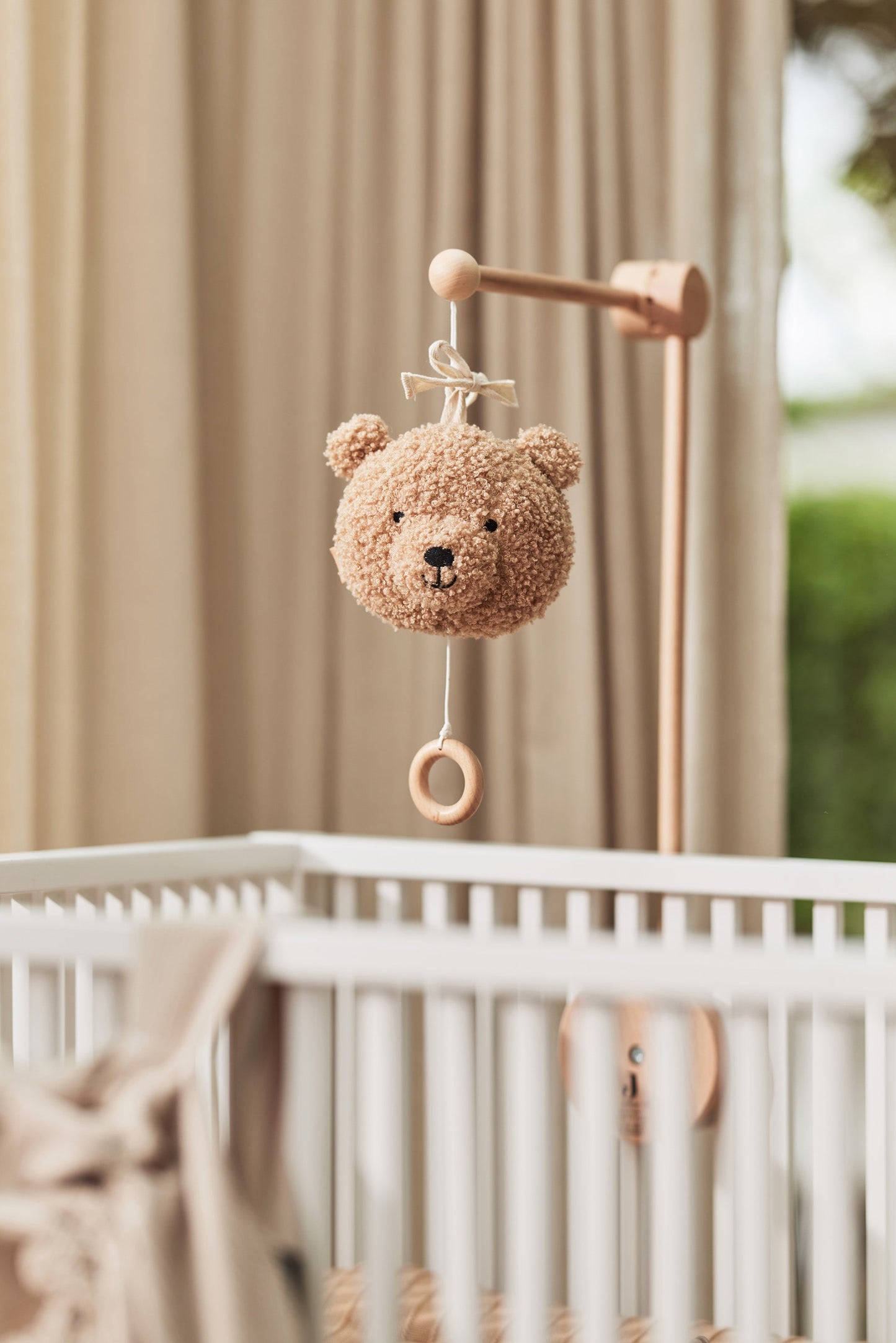 Jollein-043-001-67005-Musical Hanger Teddy Bear-Biscuit-Rela-X JP