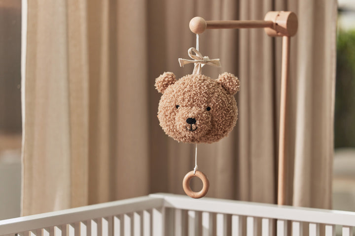 Jollein-043-001-67005-Musical Hanger Teddy Bear-Biscuit-Rela-X JP