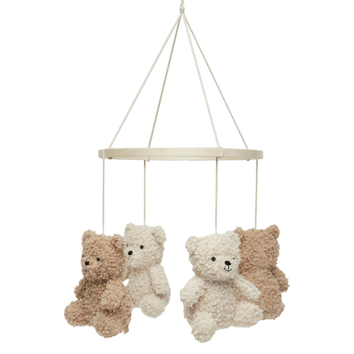 Jollein-116-001-67015-Baby Mobile Teddy Bear-Natural / Biscuit-Rela-X JP