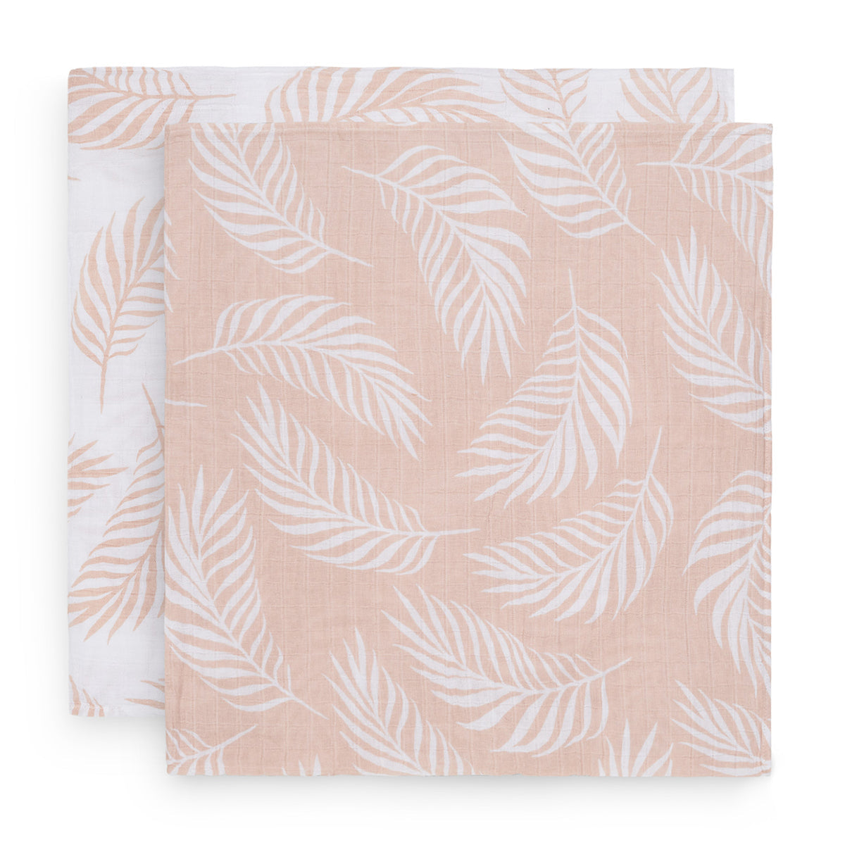 Jollein-535-852-65314-Swaddle Muslin 115x115cm (2 Pack)-Nature Pale Pink-Rela-X JP