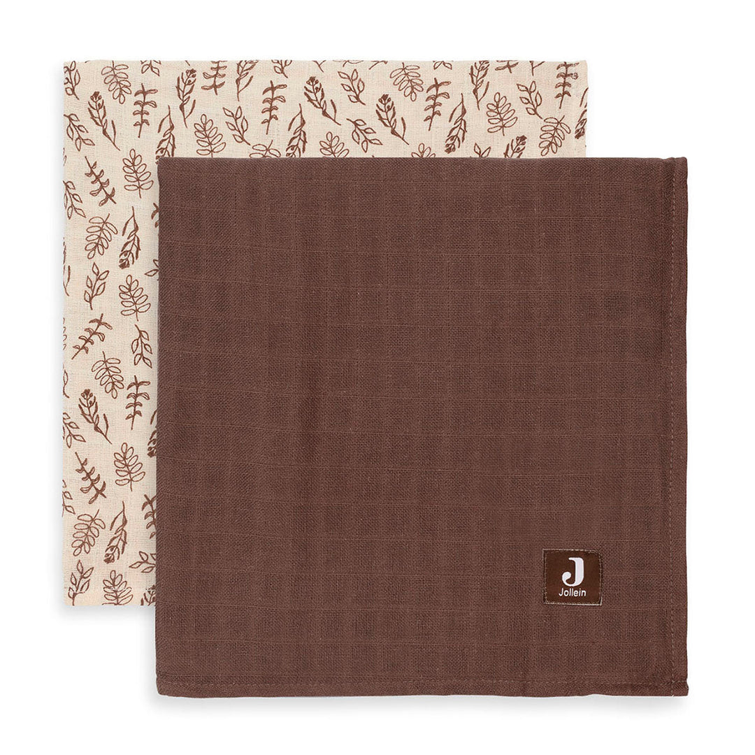 Jollein-535-852-66027-Swaddle Muslin 115x115cm (2 Pack)-Meadow Chestnut-Rela-X JP