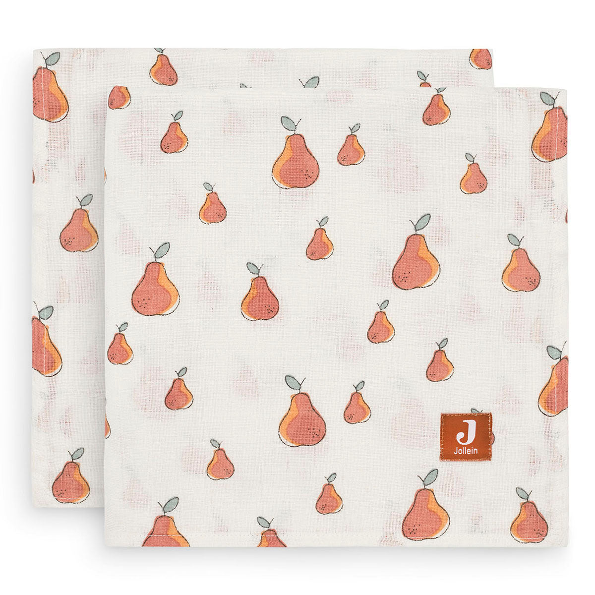 Jollein-535-852-66031-Swaddle Muslin 115x115cm (2 Pack)-Pear-Rela-X JP