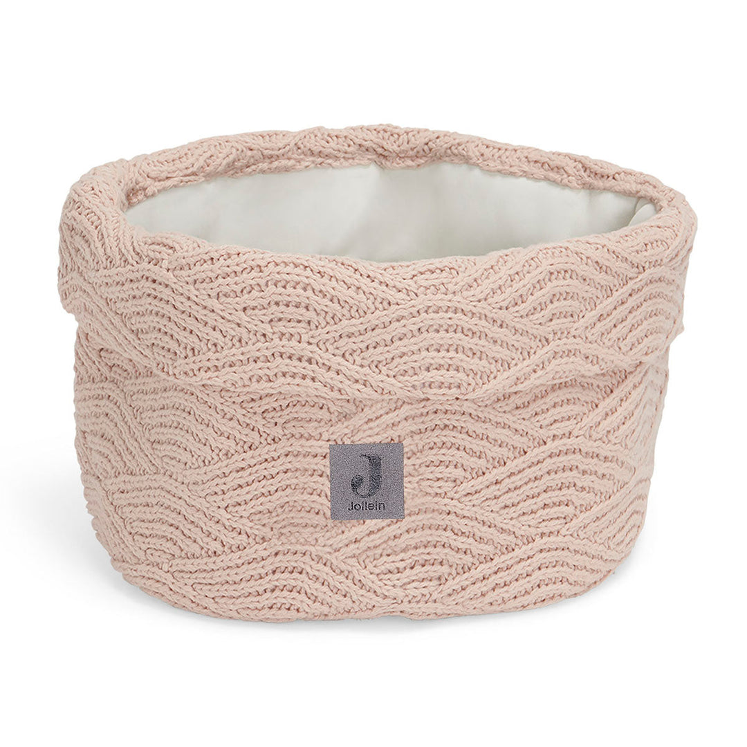 Jollein-580-001-65286-Changing Table Basket-River Knit-Pale Pink-Rela-X JP