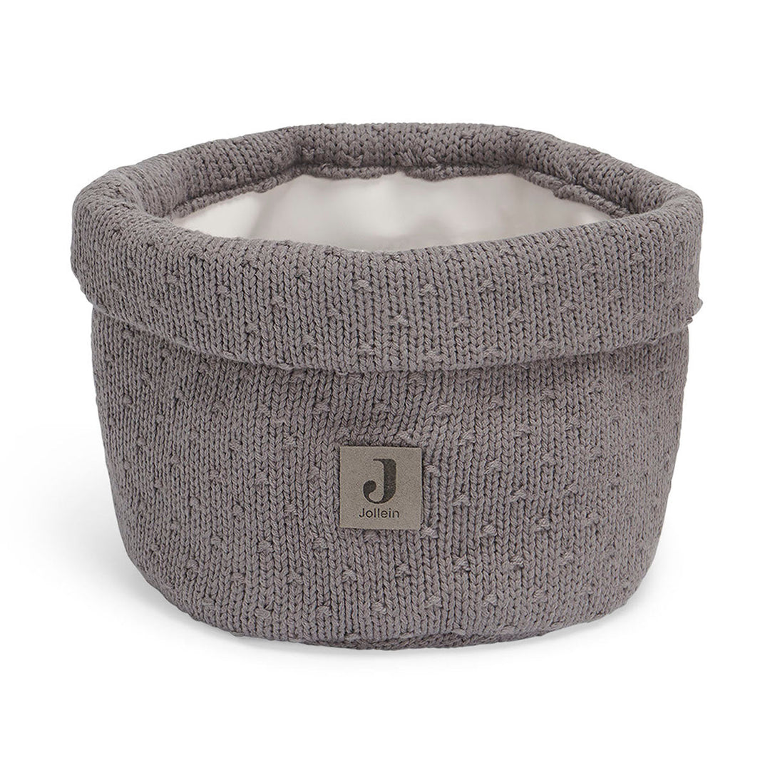 Jollein-580-001-65354-Changing Table Basket-Bliss Knit-Storm Grey-Rela-X JP