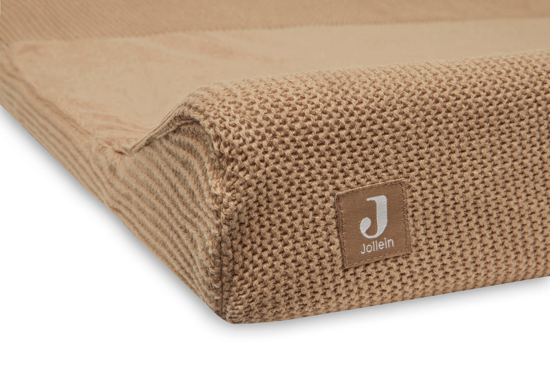 Jollein-022-503-66072-Changing Mat Cover 50cm X 70cm-Basic Knit-Biscuit-Rela-X JP