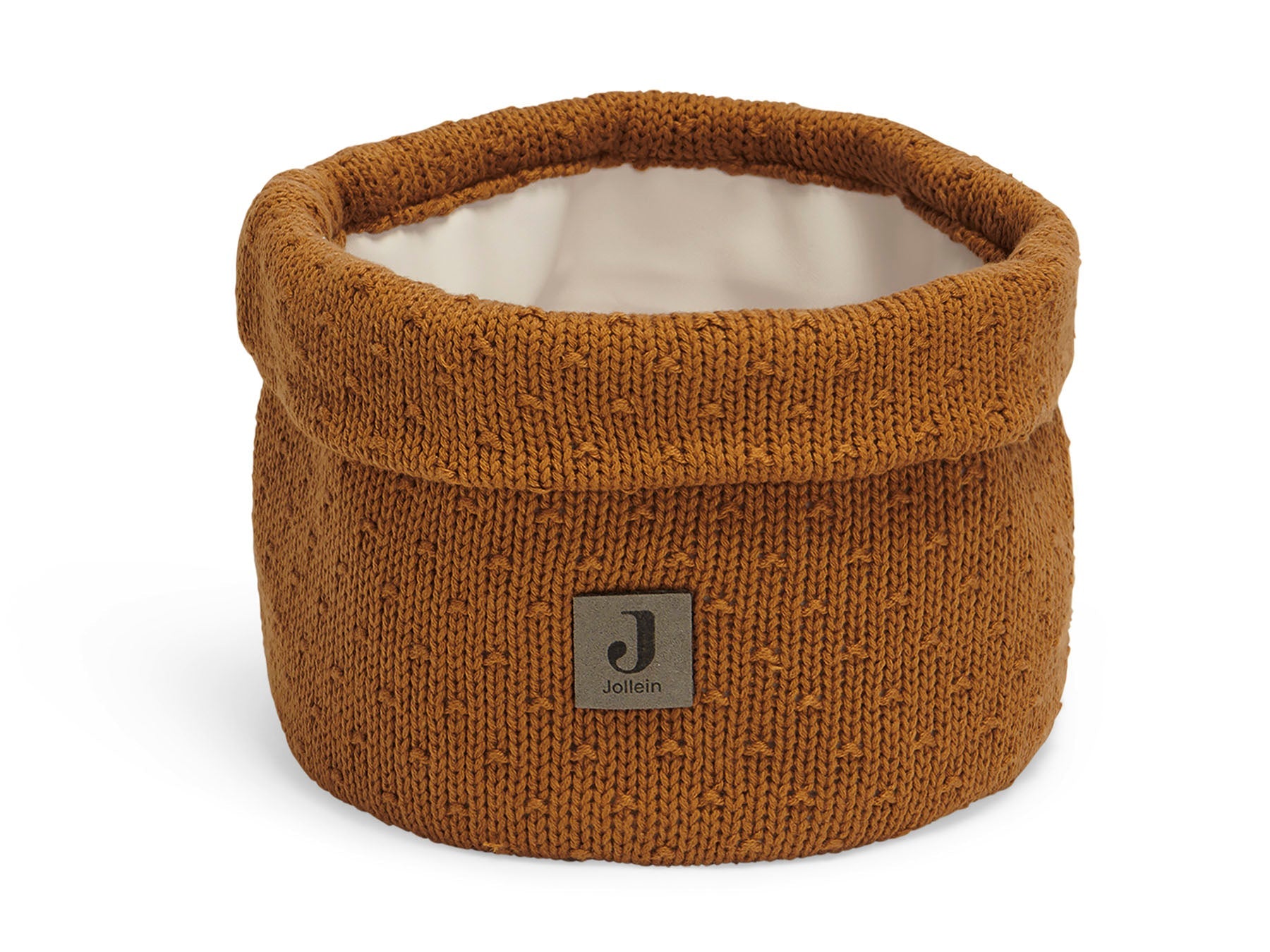 Jollein-580-001-65353-Changing Table Basket-Bliss Knit-Caramel-Rela-X JP