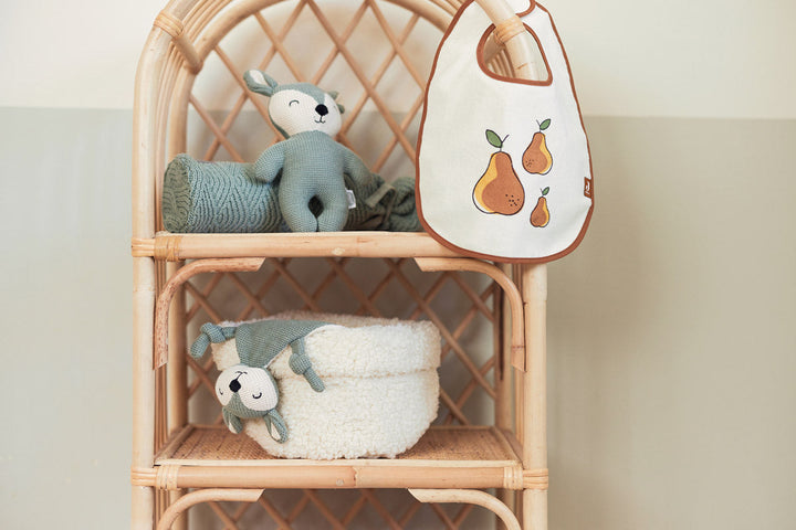 Jollein-580-001-65353-Changing Table Basket-Bliss Knit-Caramel-Rela-X JP