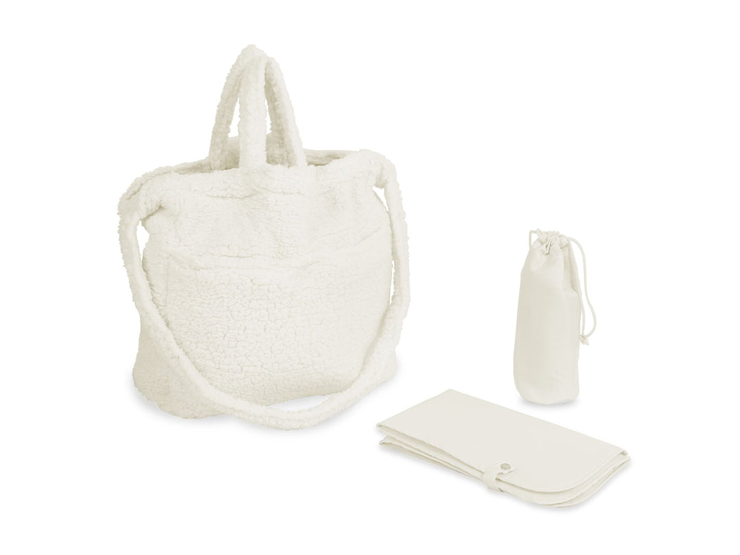 Jollein-027-819-65356-Diaper Bag Travelbag-Teddy-Cream White-Rela-X JP