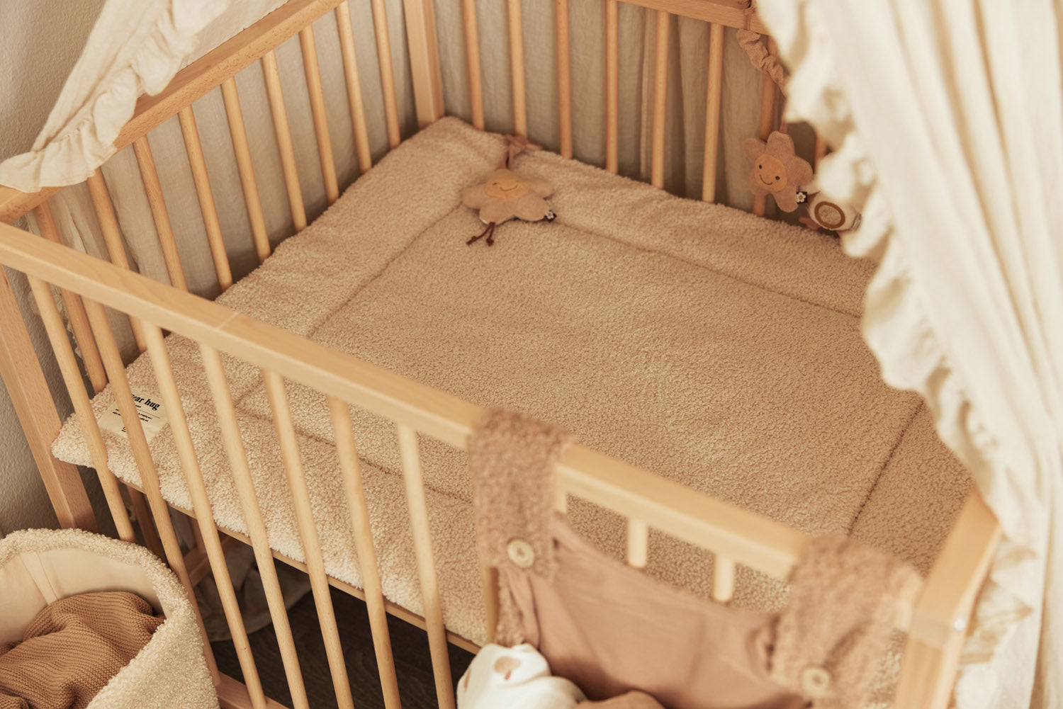 Jollein-017-512-65353-Playpen Mat 75x95cm-Bliss Knit-Caramel / Coral Fleece-Rela-X JP