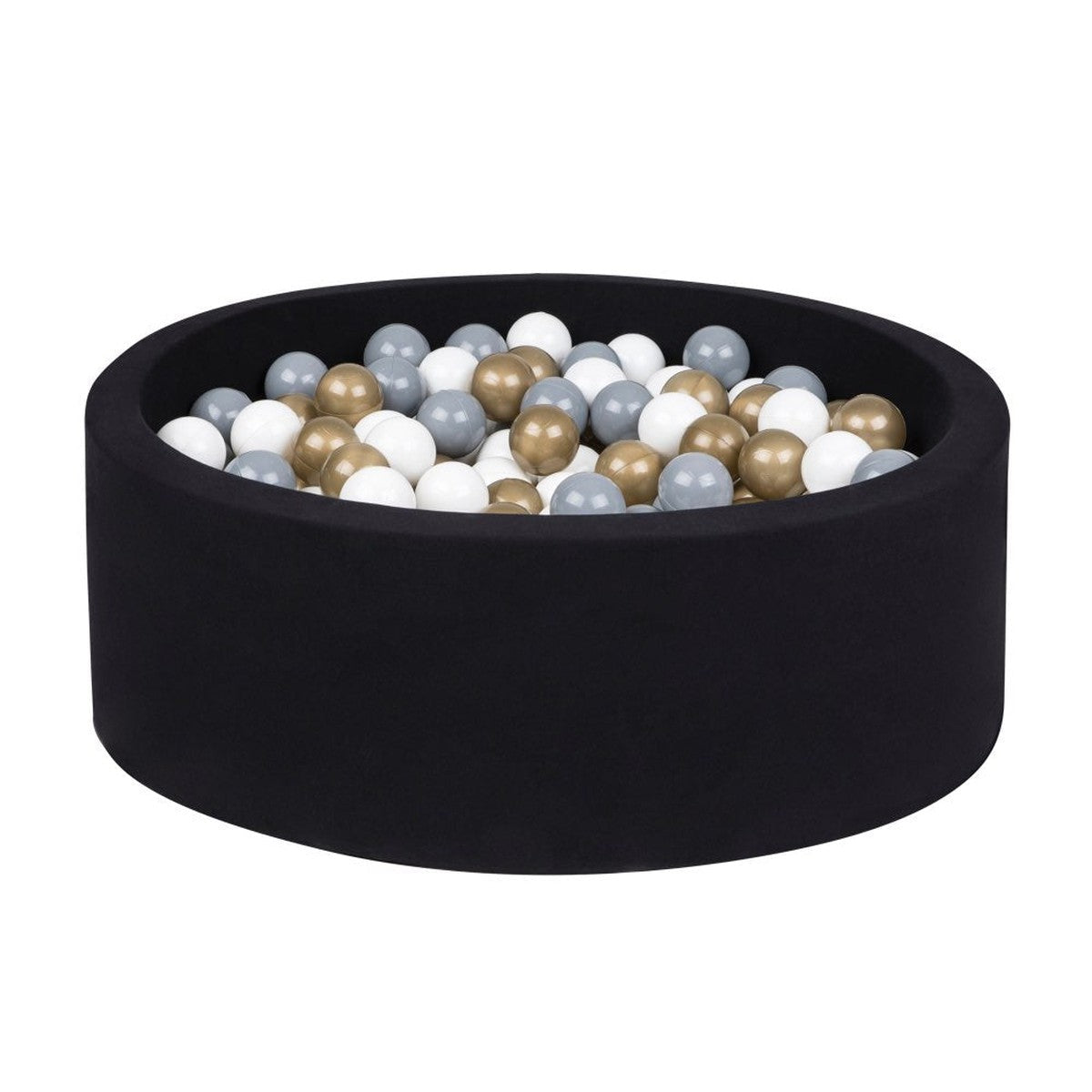 Larisa & Pumpkin-331052-Ball Pit Black Cover-Gold / Grey / White Balls-Rela-X JP