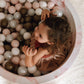 Larisa & Pumpkin-331243-Ball Pit Pink Marble Cover-Powder / Grey / White Balls-Rela-X JP