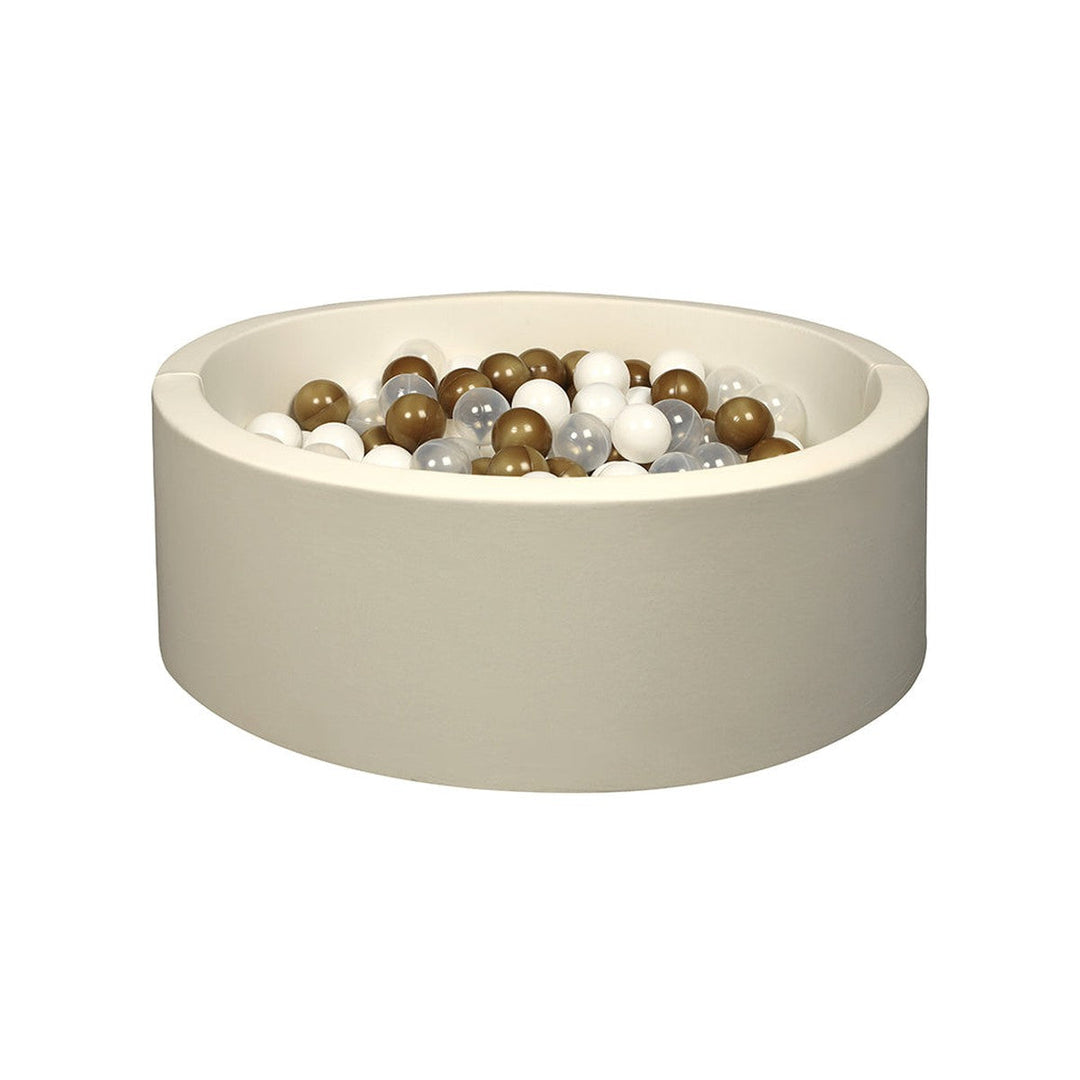 Larisa & Pumpkin-331250-Ball Pit Off White Cover-Gold / Clear / White Balls-Rela-X JP