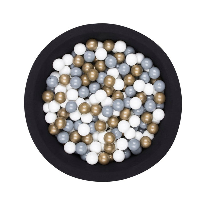 Larisa & Pumpkin-331052-Ball Pit Black Cover-Gold / Grey / White Balls-Rela-X JP