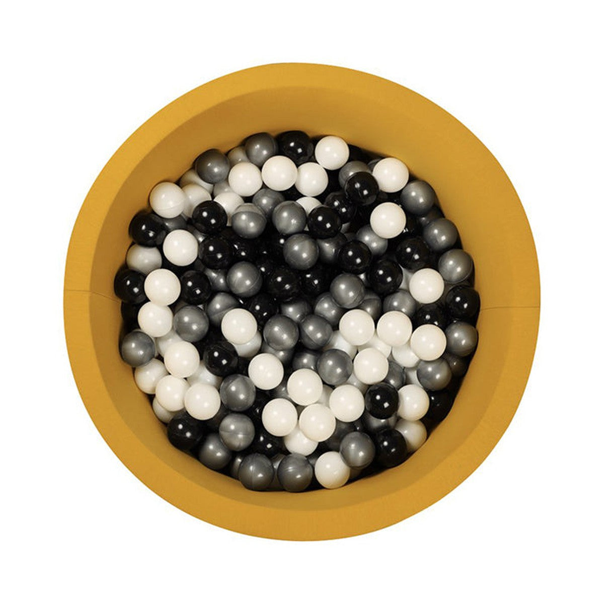 Larisa & Pumpkin-331267-Ball Pit Mustard Cover-Silver / Black / White Balls-Rela-X JP