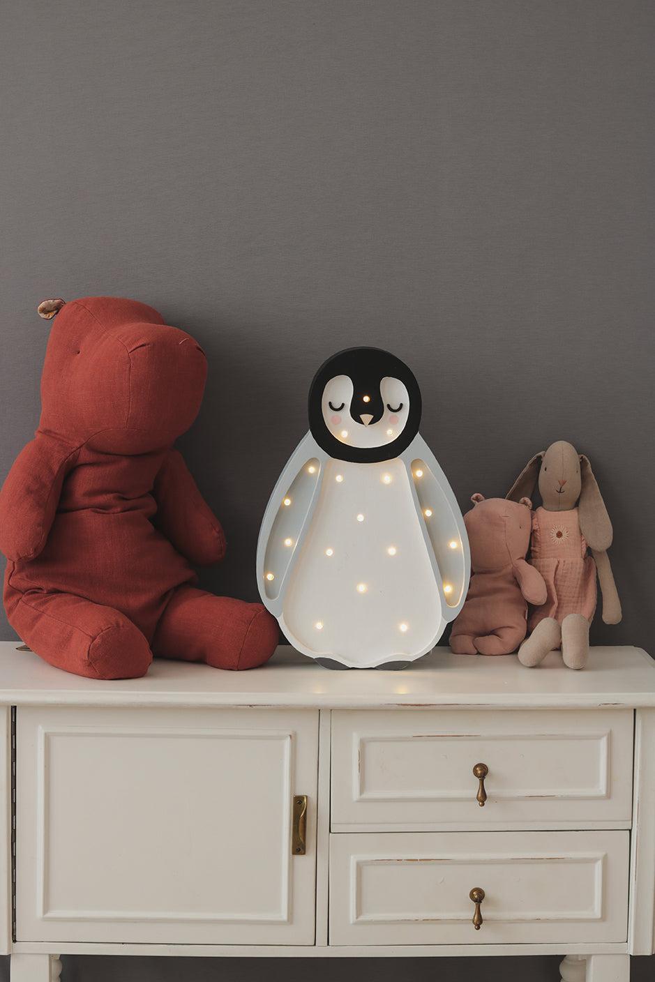 Little Lights-LL060-000-Baby Penguin Lamp-Arctic Wood-Original-Rela-X JP