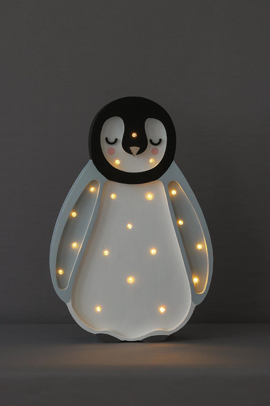 Little Lights-LL060-000-Baby Penguin Lamp-Arctic Wood-Original-Rela-X JP