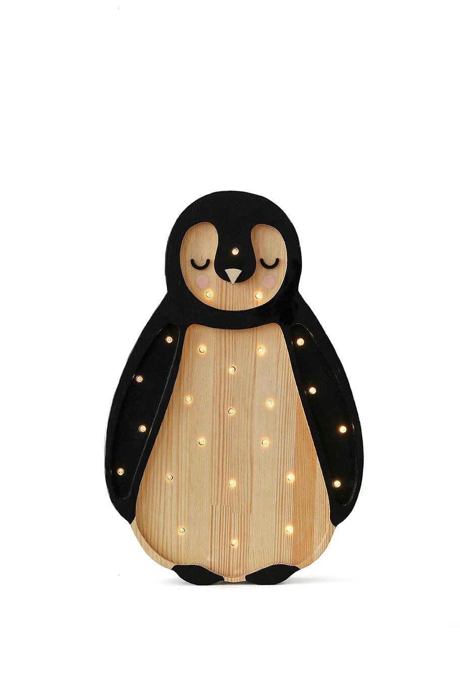 Little Lights-LL060-000-Baby Penguin Lamp-Arctic Wood-Original-Rela-X JP