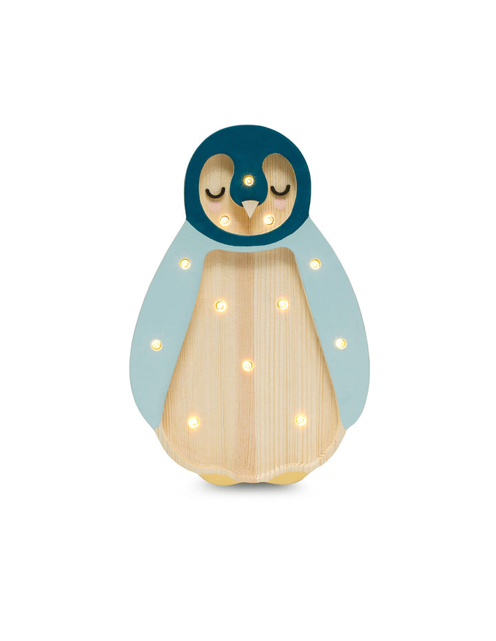 Little Lights-LL060-000-Baby Penguin Lamp-Arctic Wood-Original-Rela-X JP