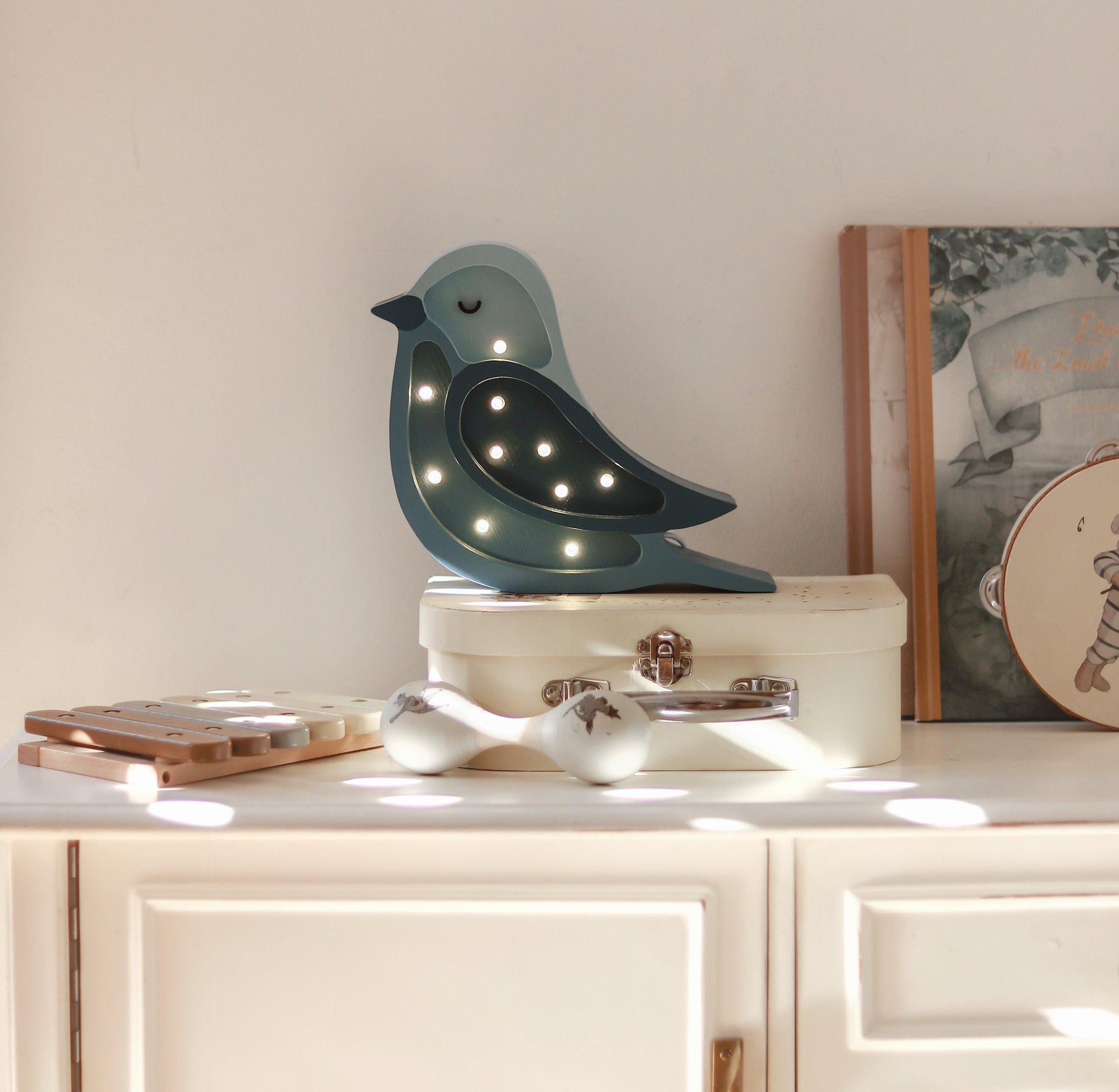 Little Lights-LL007-206-Bird Lamp-Strawberry Cream-Original-Rela-X JP