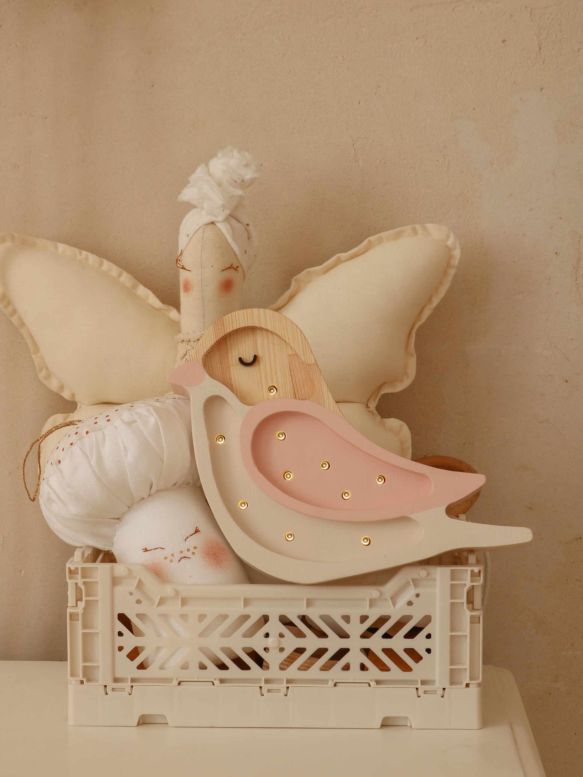 Little Lights-LL007-206-Bird Lamp-Strawberry Cream-Original-Rela-X JP