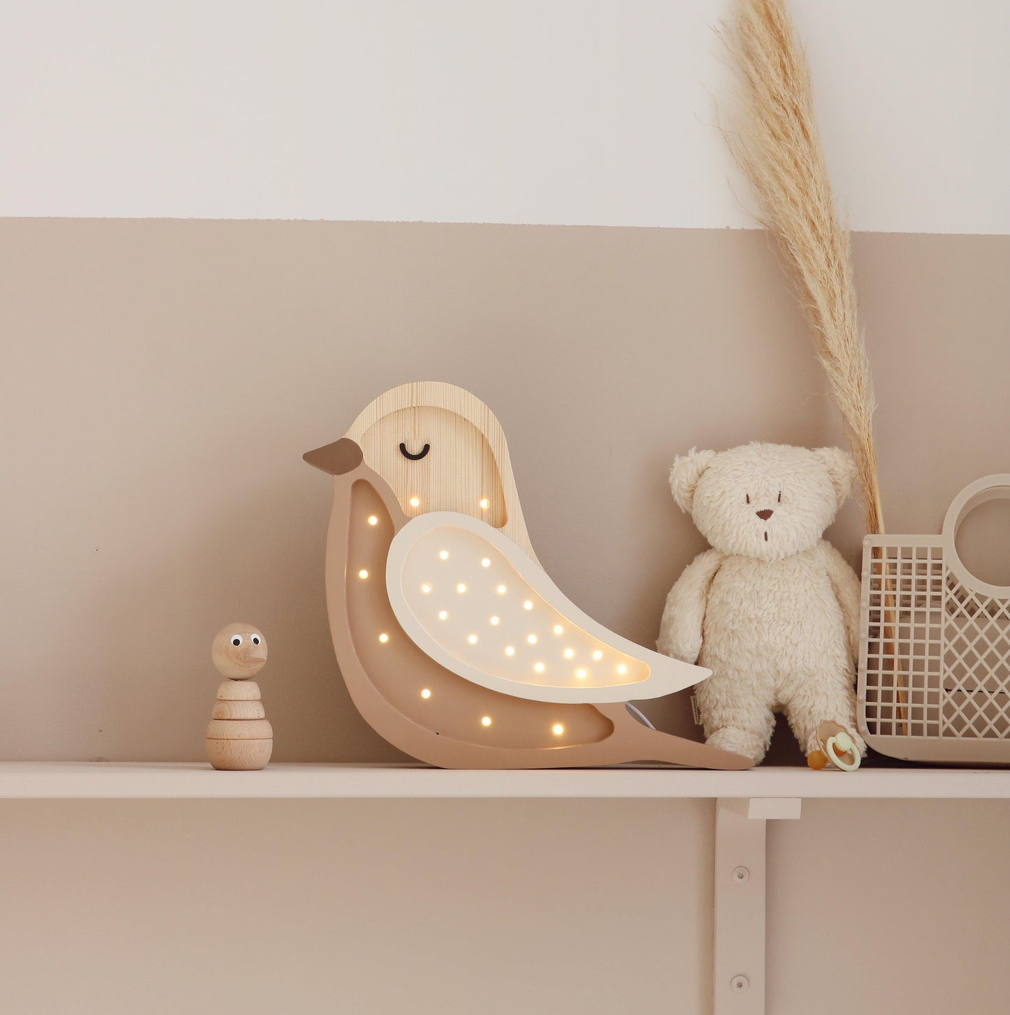 Little Lights-LL007-206-Bird Lamp-Strawberry Cream-Original-Rela-X JP