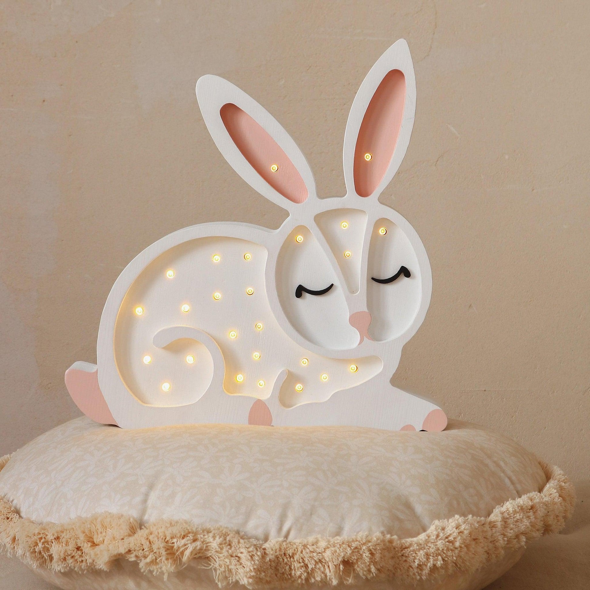 Little Lights-LL008-000-Bunny Lamp-Wood-Original-Rela-X JP