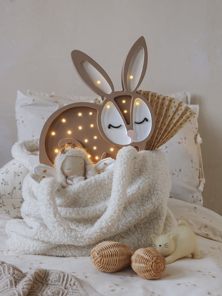 Little Lights-LL008-000-Bunny Lamp-Wood-Original-Rela-X JP