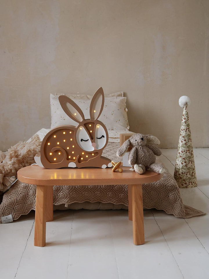 Little Lights-LL008-000-Bunny Lamp-Wood-Original-Rela-X JP