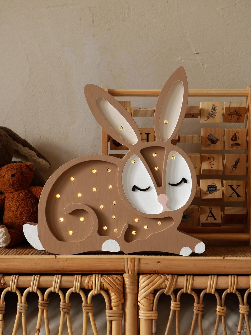 Little Lights-LL008-000-Bunny Lamp-Wood-Original-Rela-X JP