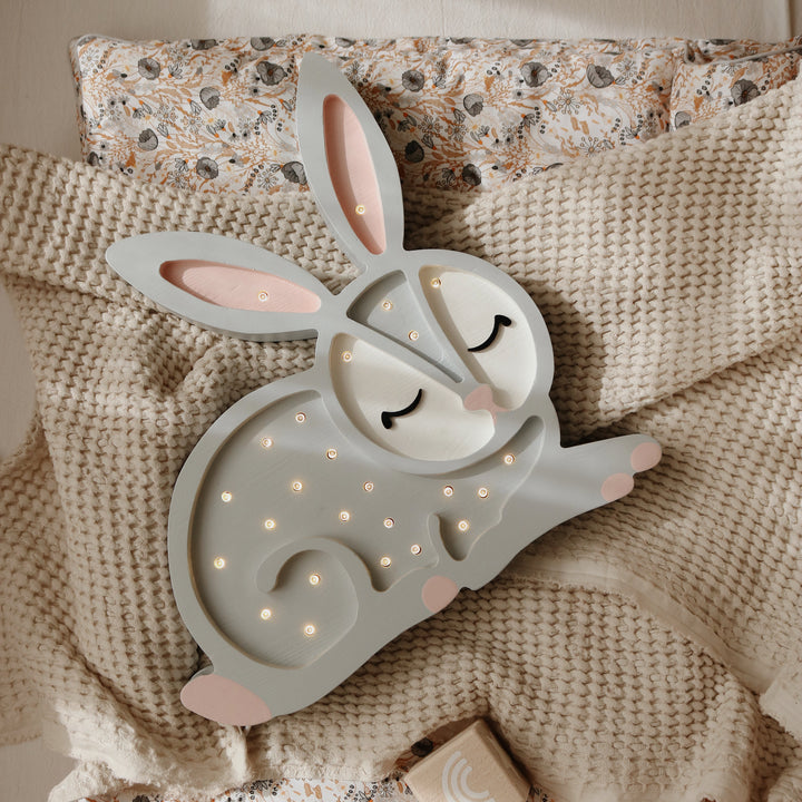 Little Lights-LL008-000-Bunny Lamp-Wood-Original-Rela-X JP