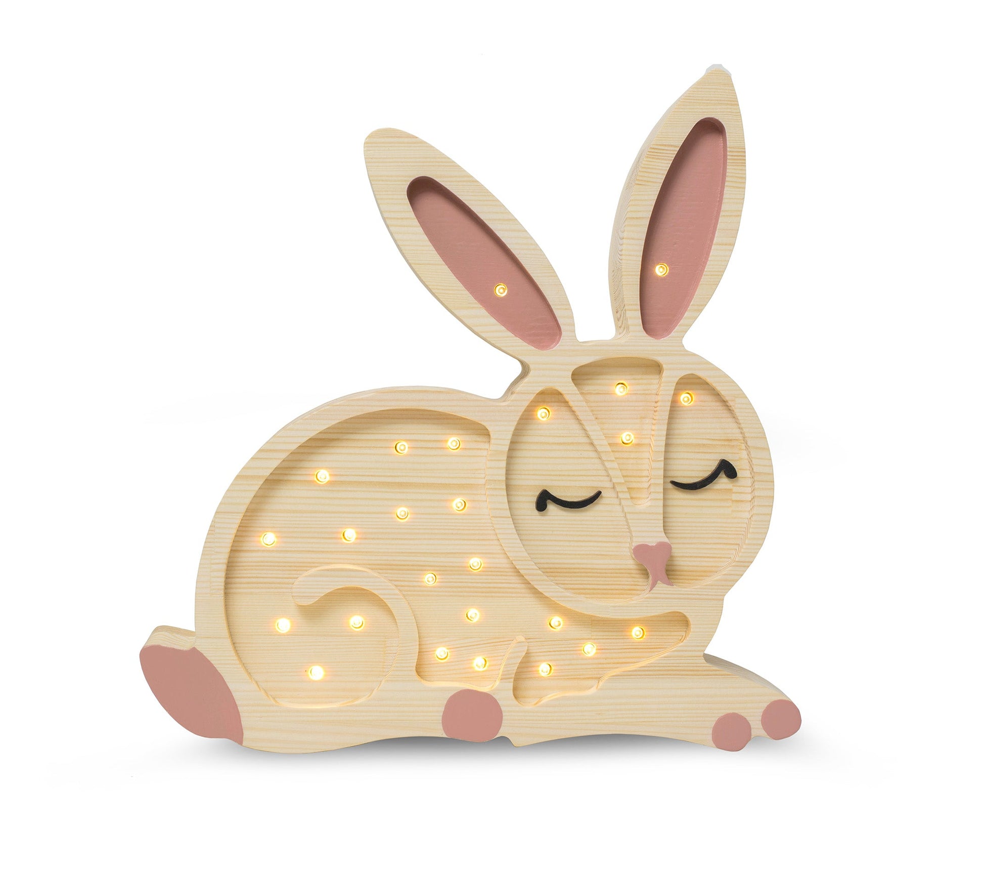 Little Lights-LL008-000-Bunny Lamp-Wood-Original-Rela-X JP