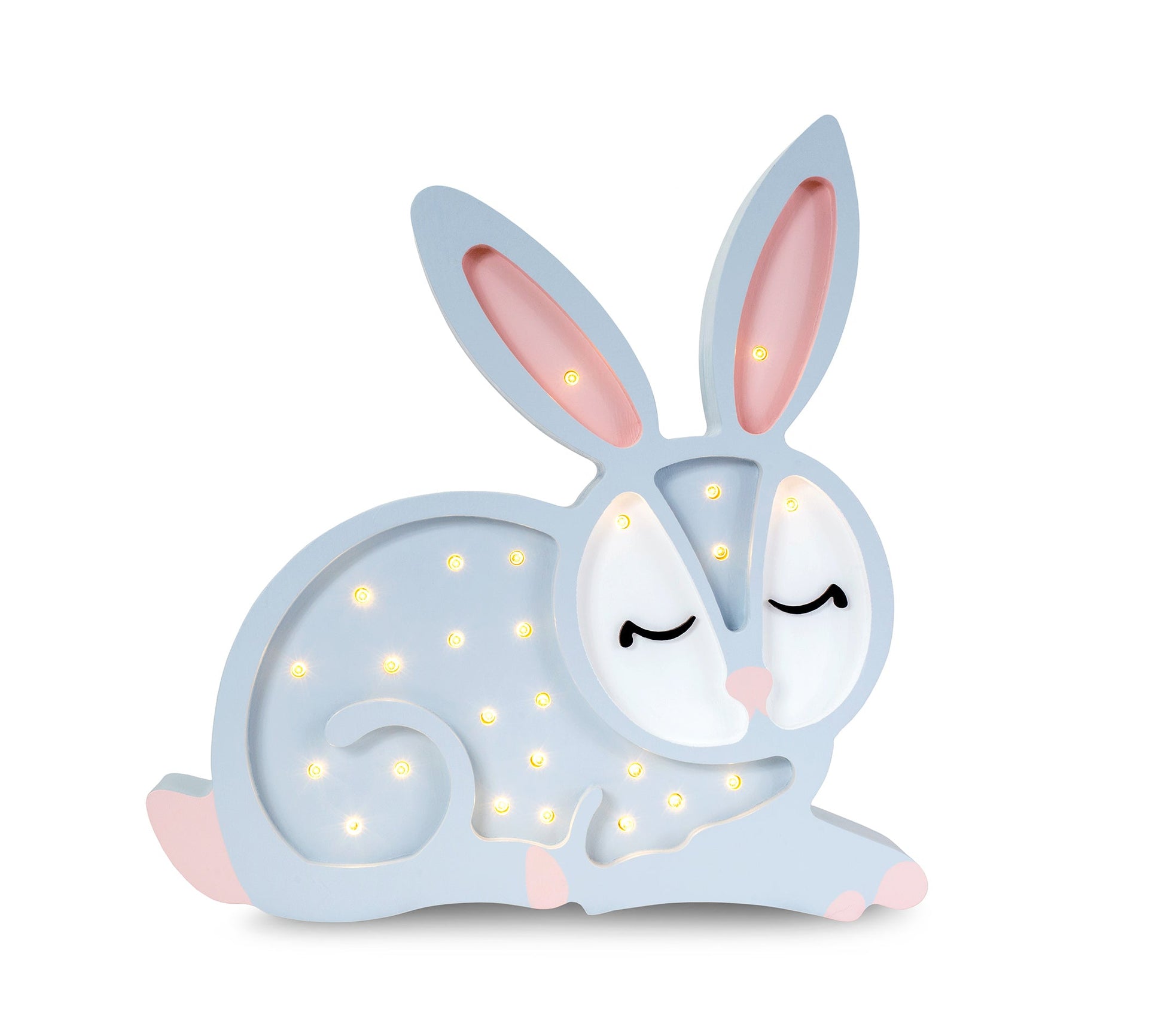 Little Lights-LL008-000-Bunny Lamp-Wood-Original-Rela-X JP