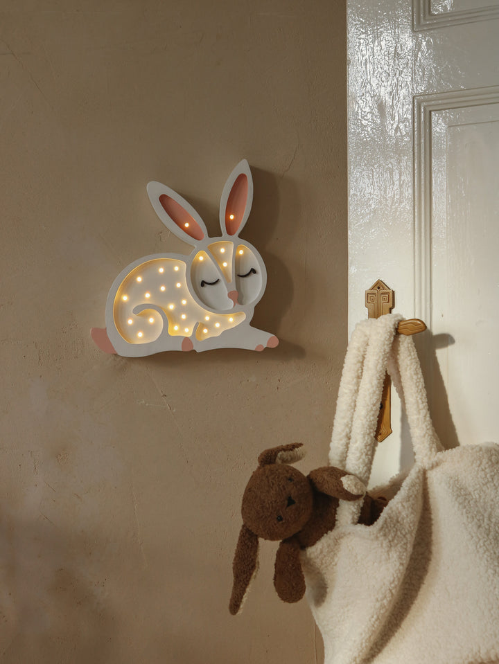 Little Lights-LL008-000-Bunny Lamp-Wood-Original-Rela-X JP