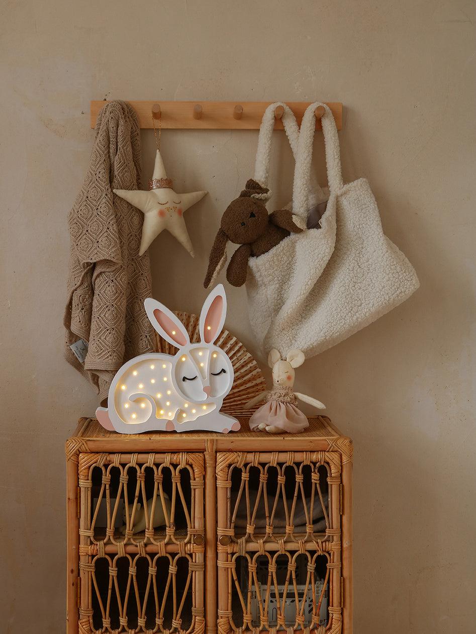 Little Lights-LL008-000-Bunny Lamp-Wood-Original-Rela-X JP