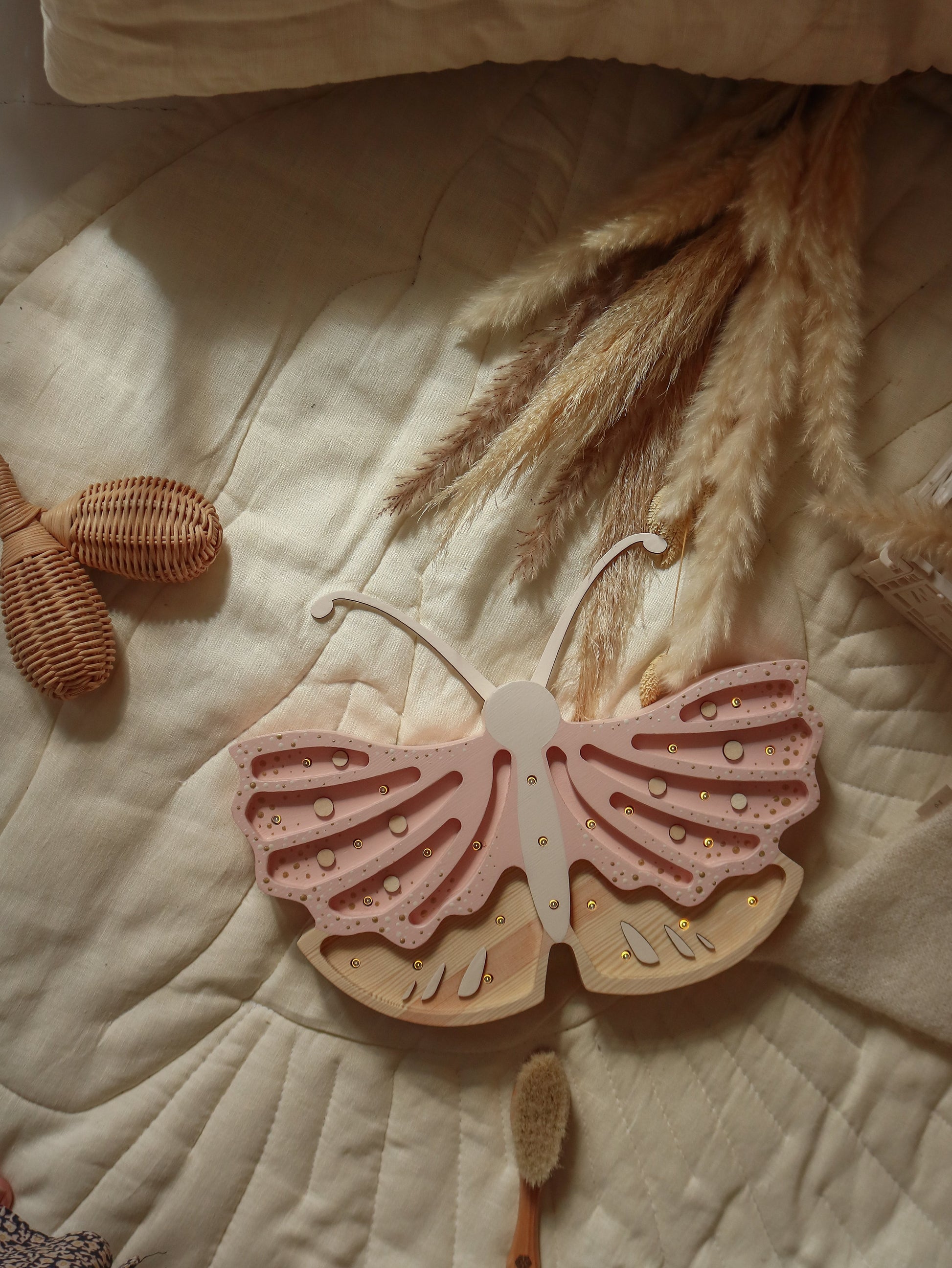 Little Lights-LL073-206-Butterfly Lamp-Strawberry Cream-Original-Rela-X JP