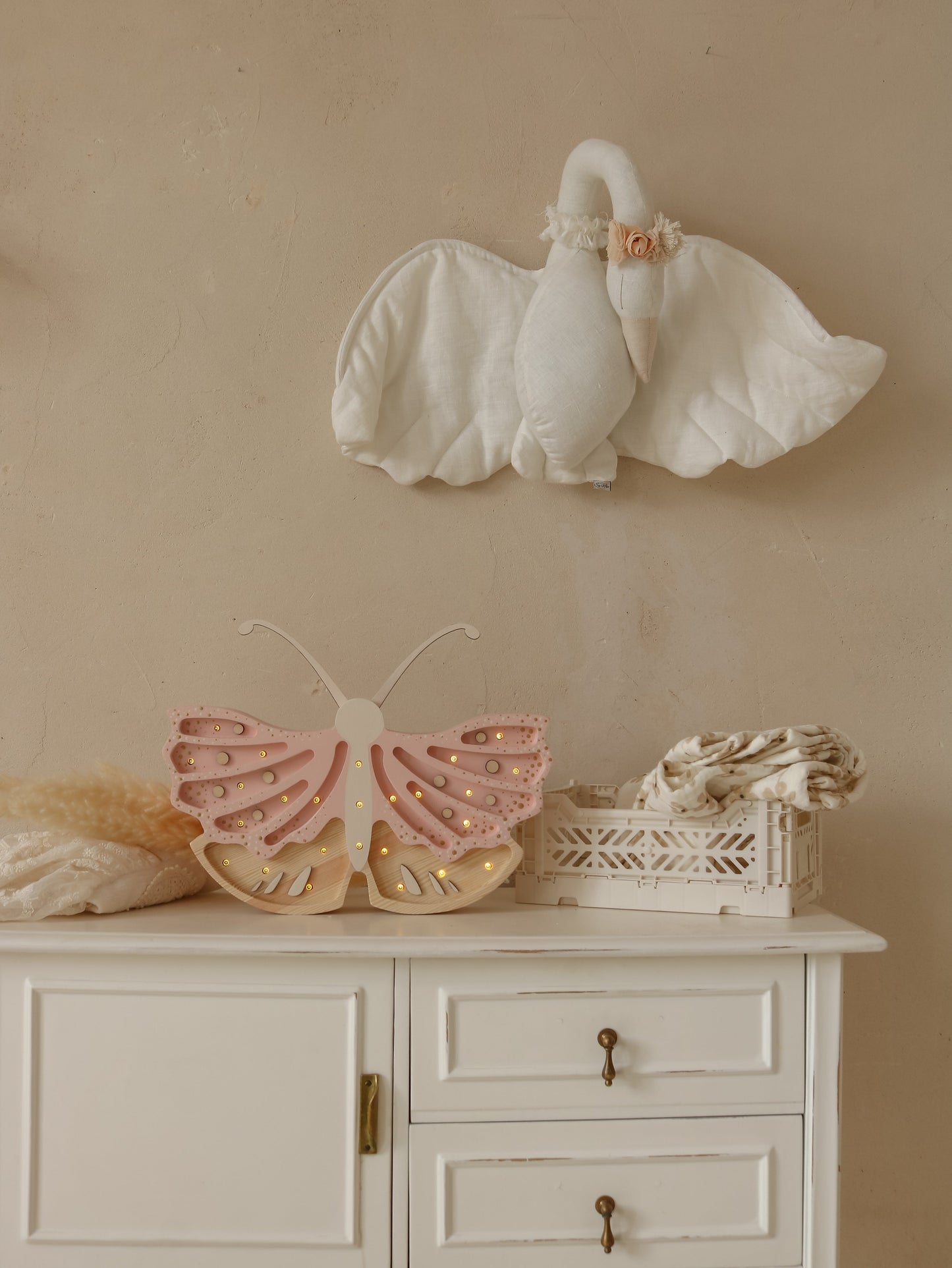 Little Lights-LL073-206-Butterfly Lamp-Strawberry Cream-Original-Rela-X JP