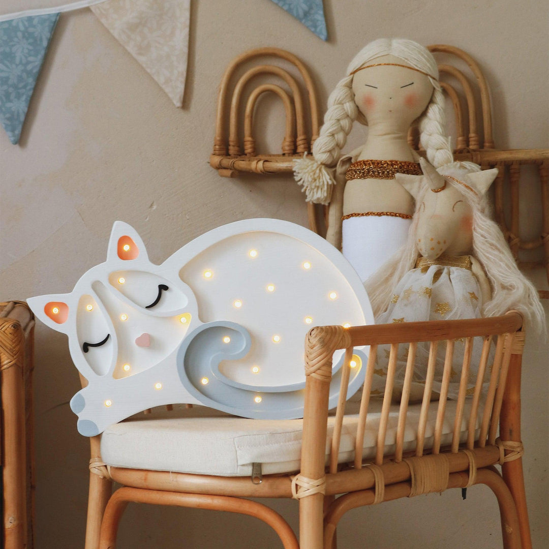 Little Lights-LL003-001-Cat Lamp-White-Original-Rela-X JP