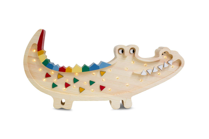 Little Lights-LL052-000-Crocodile Lamp-Caribbean Wood-Original-Rela-X JP