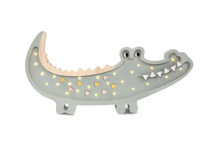 Little Lights-LL052-000-Crocodile Lamp-Caribbean Wood-Original-Rela-X JP