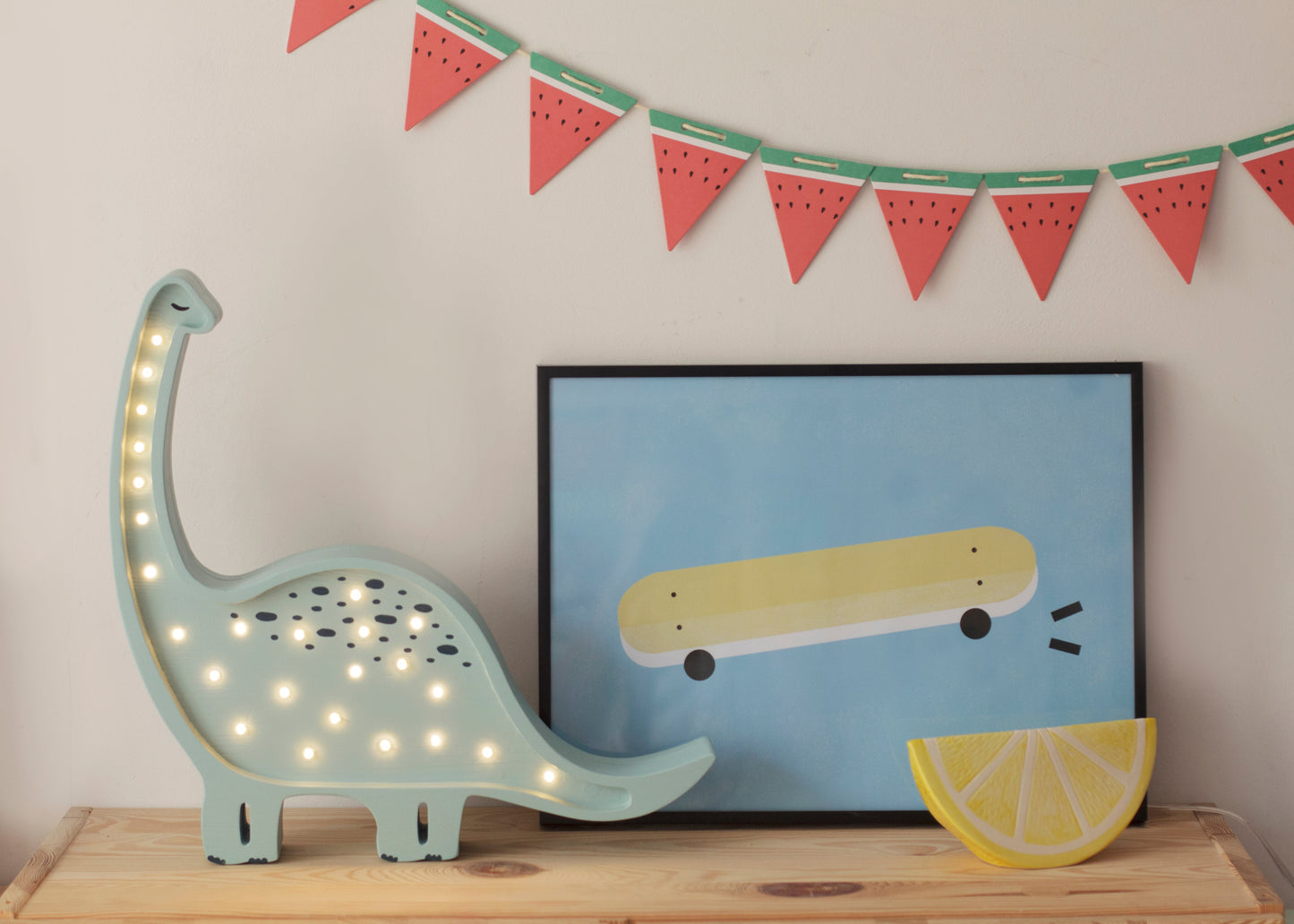 Little Lights-LL014-000-Dino Diplodocus Lamp-Jurassic Wood-Original-Rela-X JP