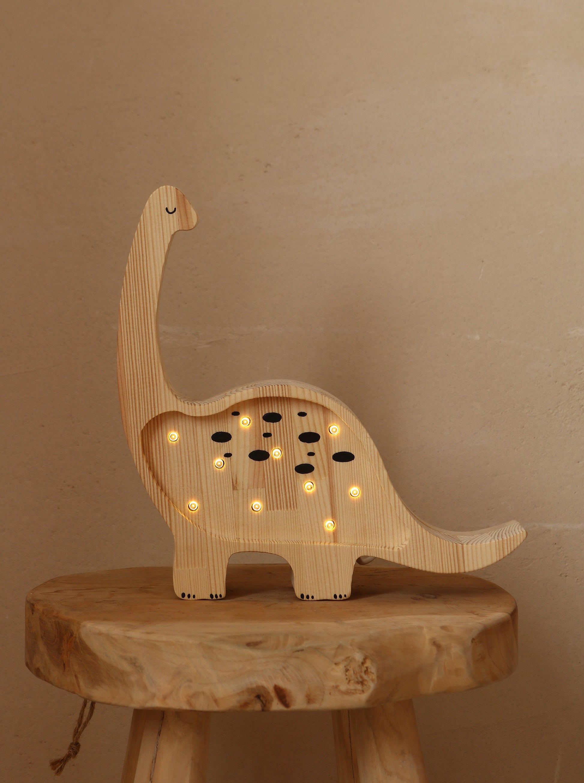 Little Lights-LL014-000-Dino Diplodocus Lamp-Jurassic Wood-Original-Rela-X JP