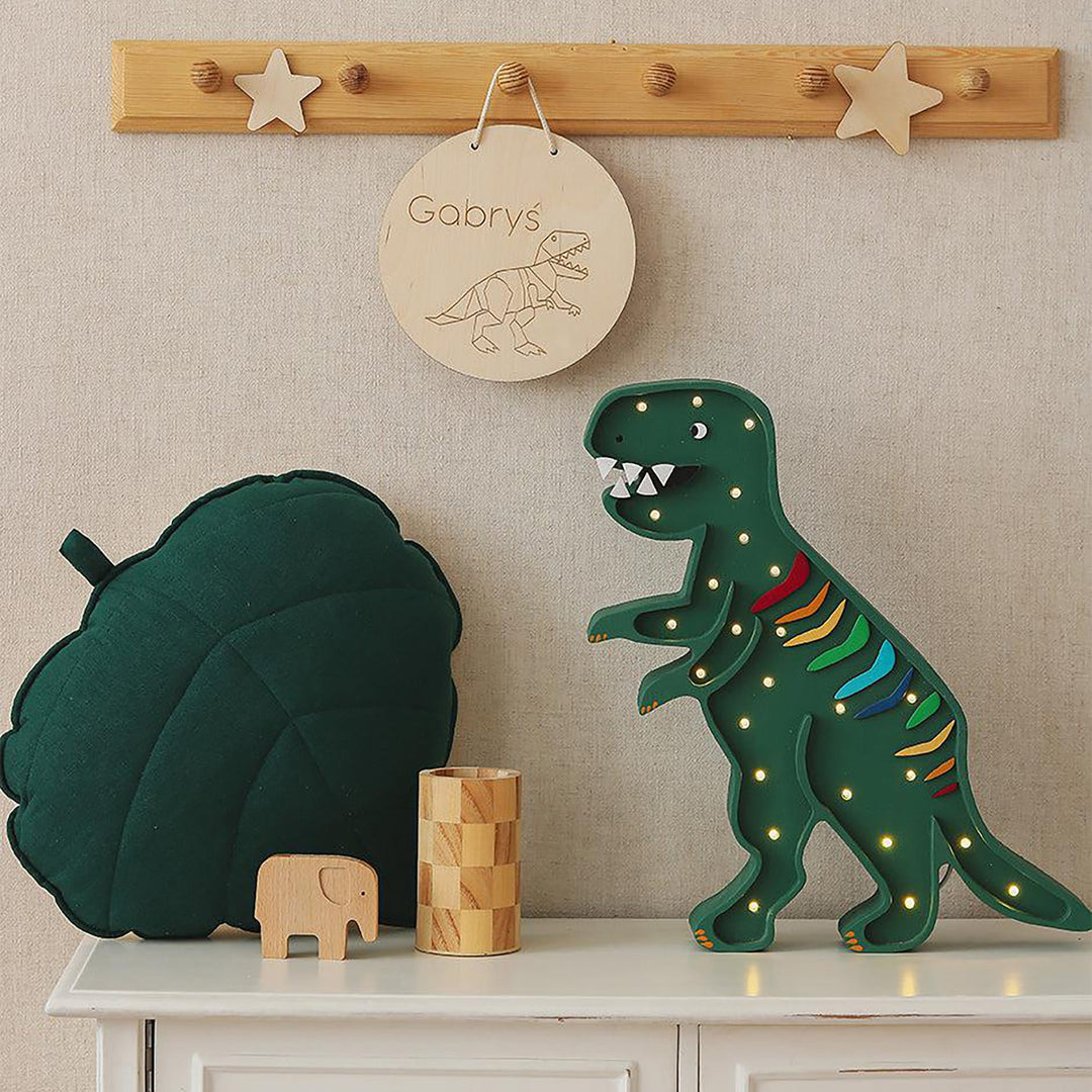 Little Lights-LL057-000-Dino T.Rex Lamp-Mesozoic Wood-Original-Rela-X JP