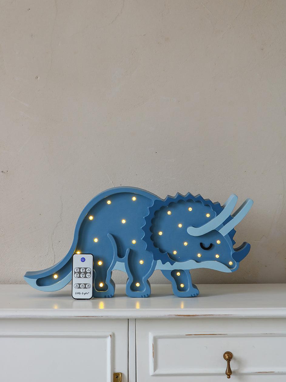 Little Lights-LL049-360-Dino Triceratops Lamp-Jurassic Navy-Original-Rela-X JP