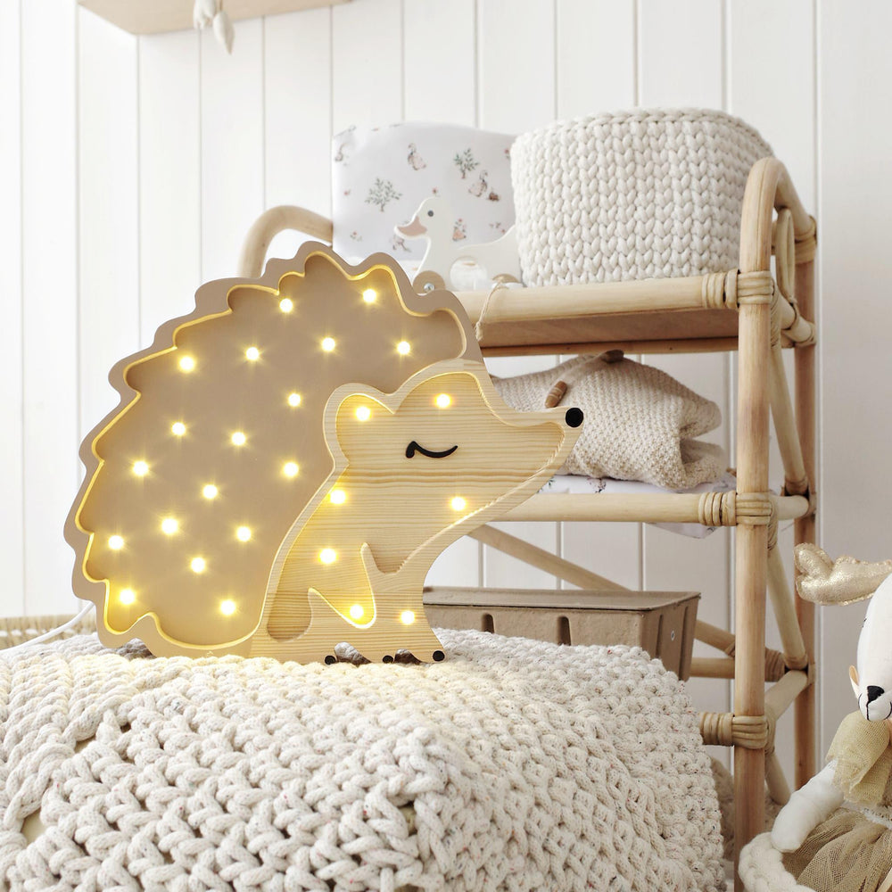 Little Lights-LL055-360-Hedgehog Lamp-Fairytale Blue-Original-Rela-X JP