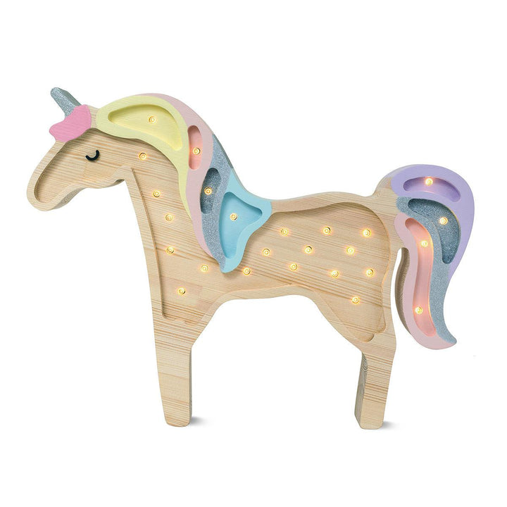 Little Lights-LL012-343-000-Unicorn Lamp-Rainbow Wood-Original-Rela-X JP