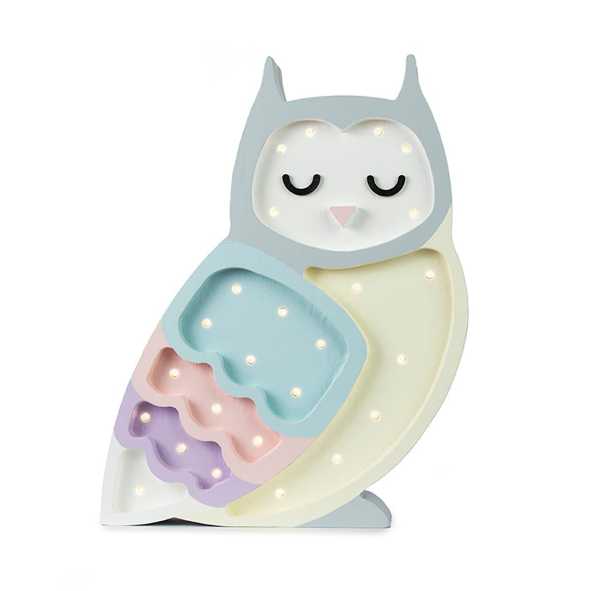 Little Lights-LL013-306-Owl Lamp-Pastel Rainbow-Original-Rela-X JP